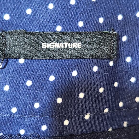 Talbots Signature Fit Navy Polka Dot Straight Leg Ankle Pants Women's 8 - Picture 4 of 7